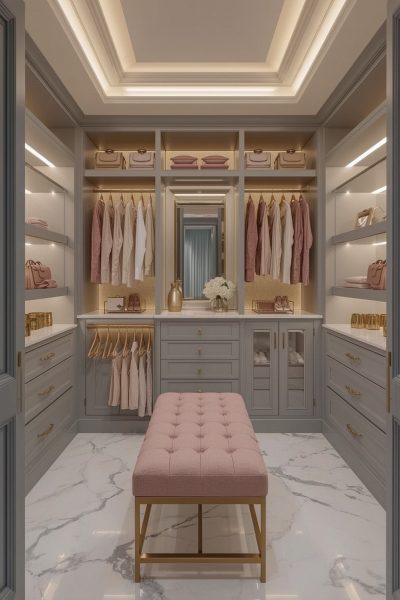 Гардеробная серая